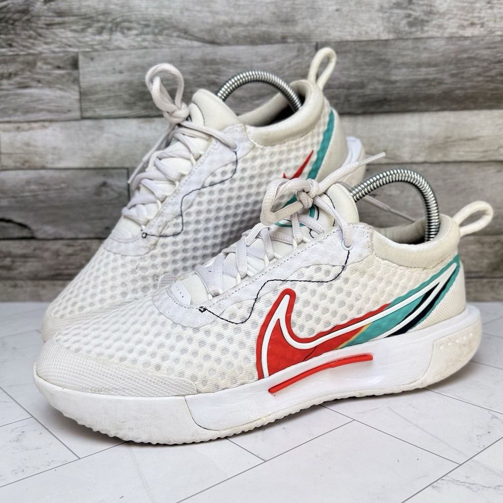 Nike Zoom Court Pro - Women's 8.5 - White Teal HC Tennis Running Shoe DH0990-136